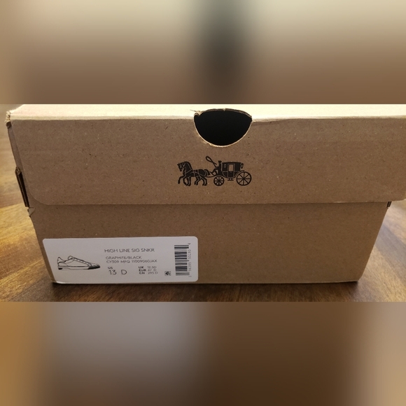 Coach High Line Signature Sneakers - Graphite/Black, M US 13D, Leather - Picture 14 of 15